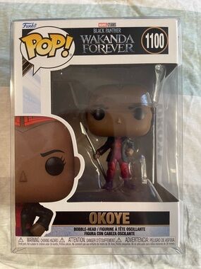 Funko Pop! Okoye Figure with Black, Brown, Red and Purple Accents